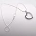 .925 Sterling Silver Black & White CZ Heart Necklace
