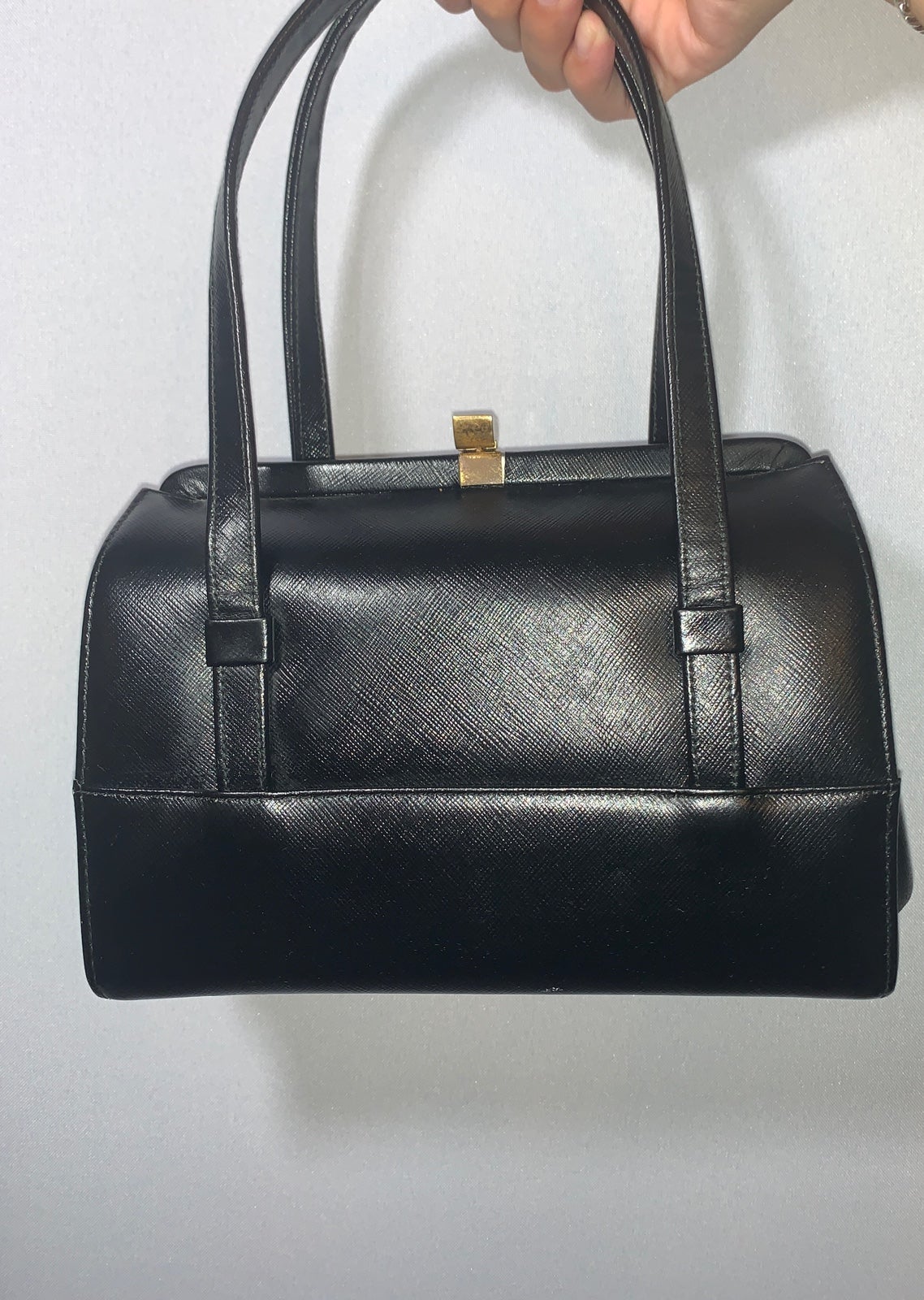 Vintage 50’s Sheldon Original handbag purse Brass Feet Snap Top Clutch