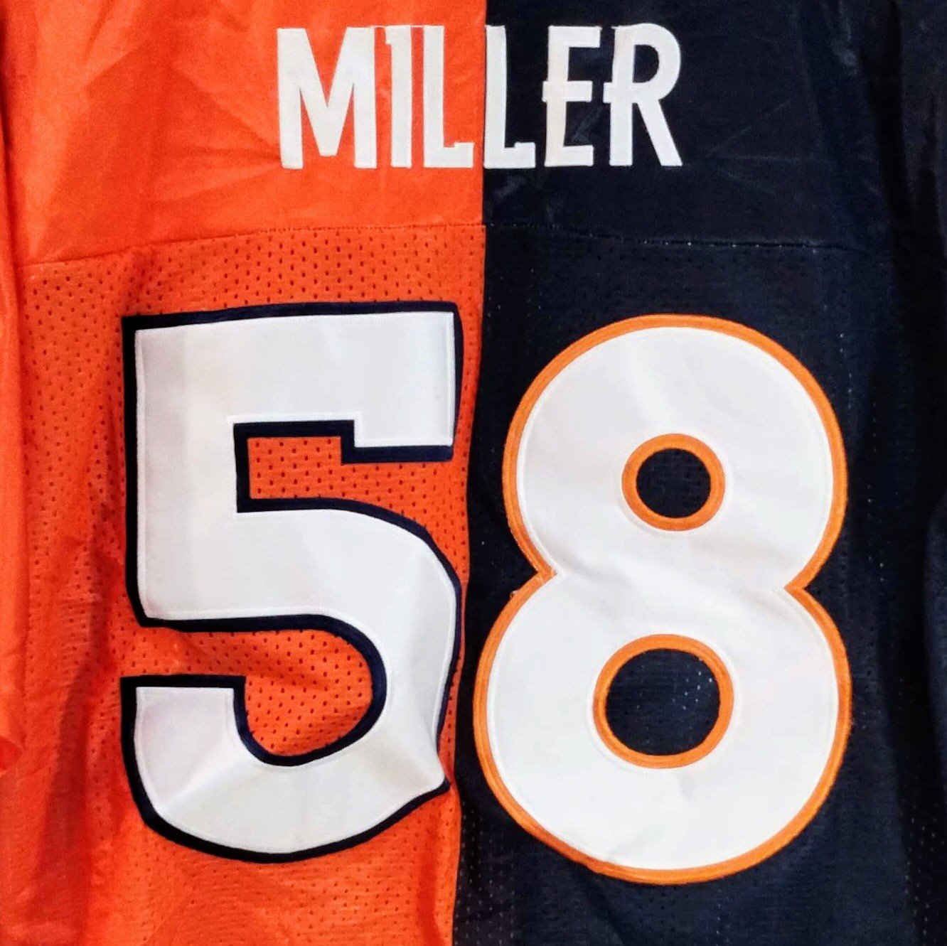 Nike NFL Denver Broncos Split Von Miller #58 Authentic Game Jersey - Size 52