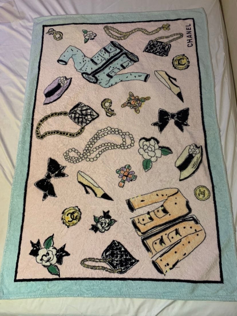 Rare Vintage Chanel Beach Towel 1994