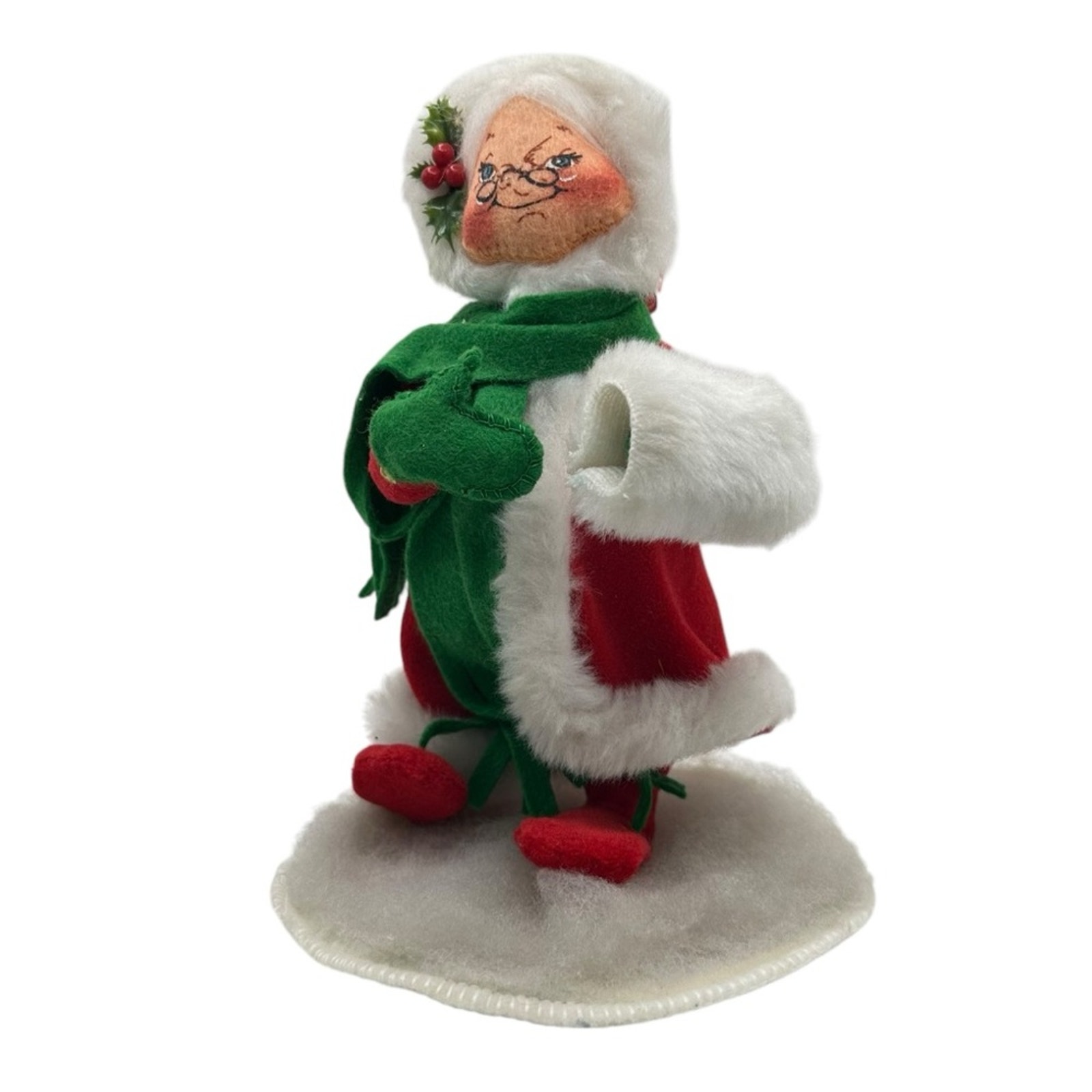 Vintage 1990 Annalee Mrs. Claus 8.5 Christmas Holiday Decor Made in USA