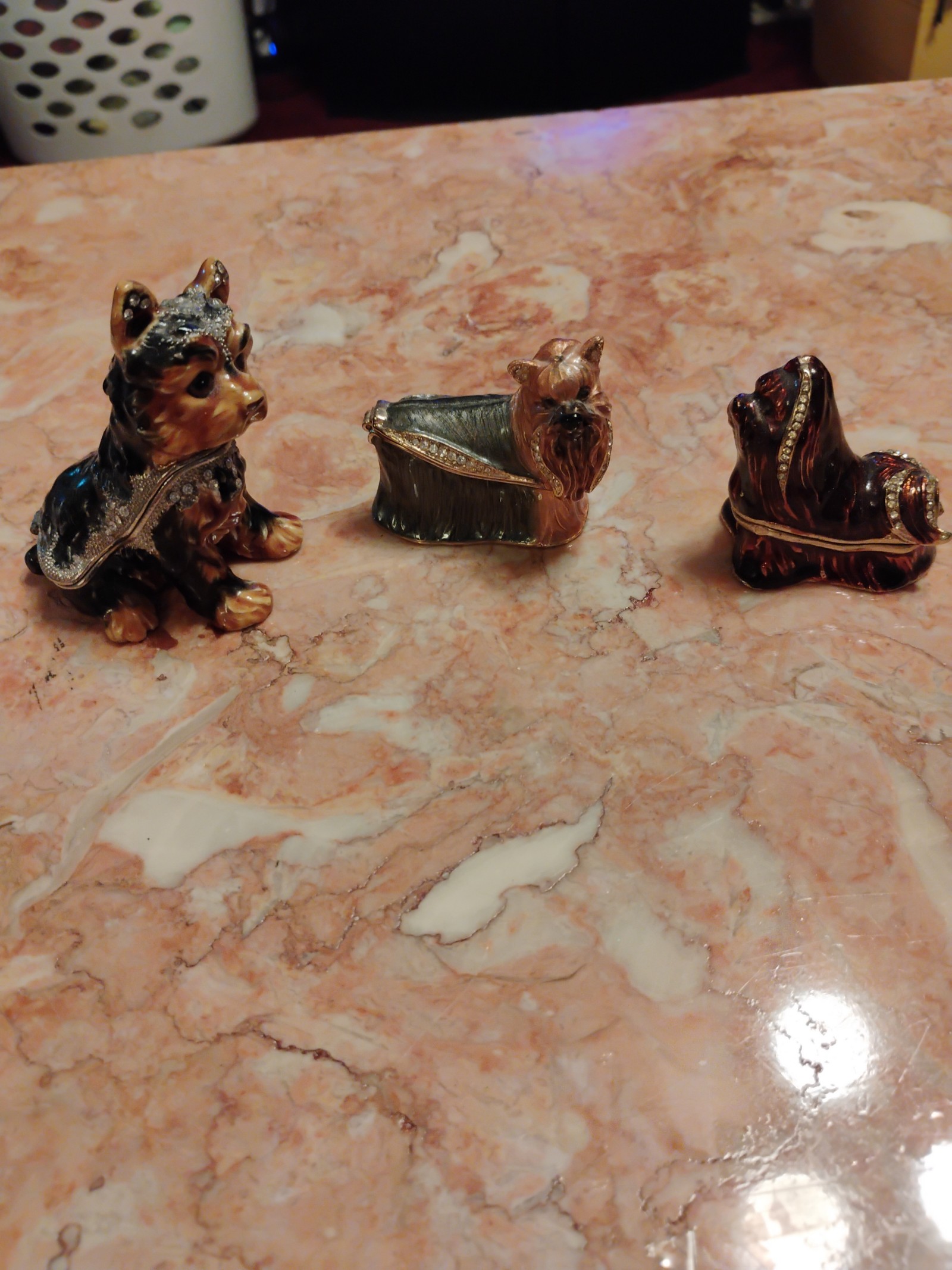 Vintage hinged Yorkies