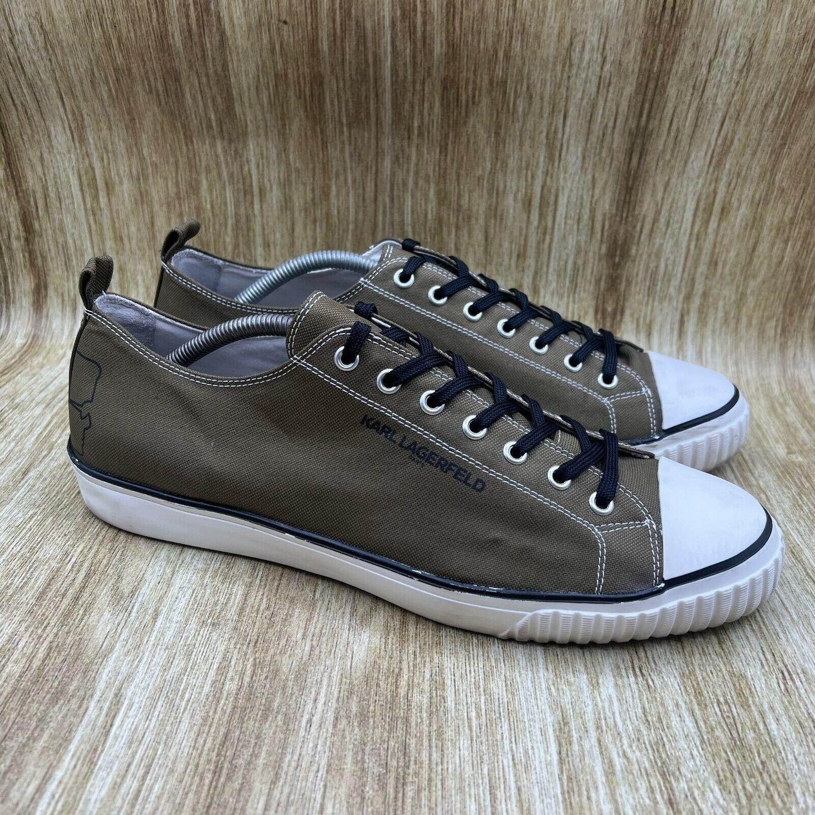 Karl Lagerfeld Paris Men's Size 12 Athletic Running Sneakers Shoes Canvas