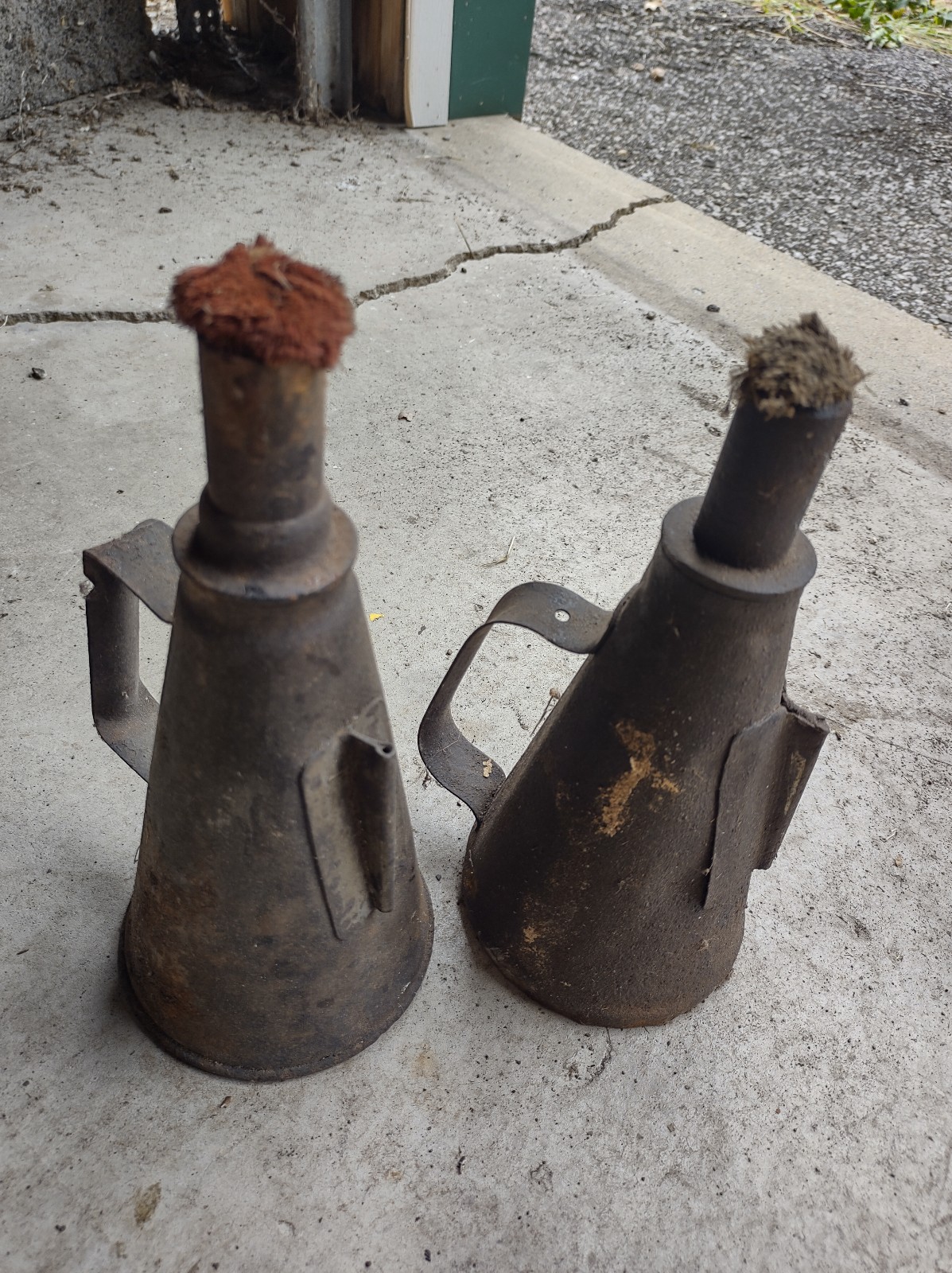 2 Antique coal mining oil lanterns