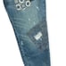 PILCRO The Borrowed Boyfriend Jeans SIZE 28 Blue High Rise Patchwork DistressedN
