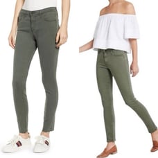 AG Adriano Goldschmied the legging ankle super skinny jeans green size 24 R