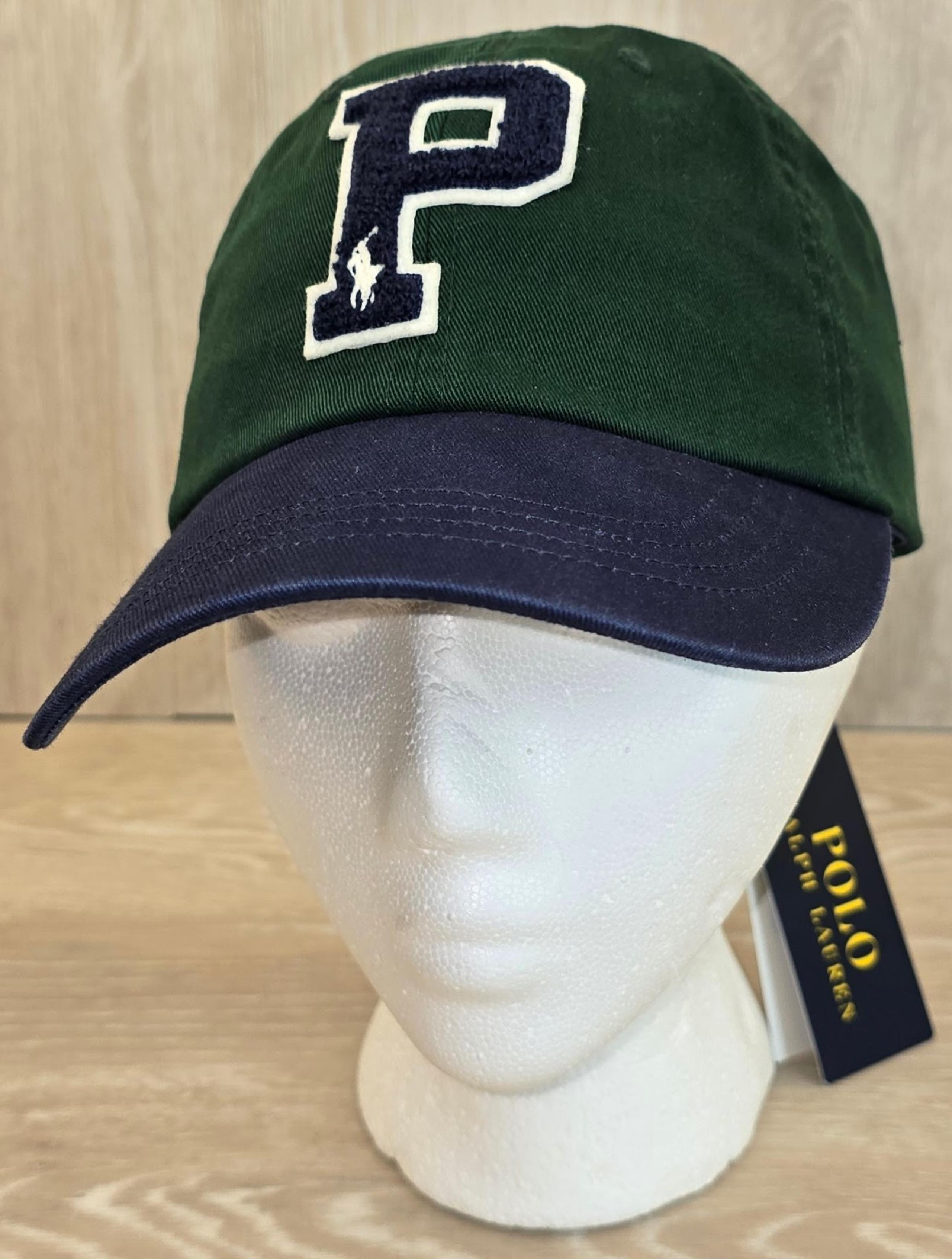 POLO RALPH LAUREN Men's Collegiate Chenille P Patch Pony Baseball Ball Cap Hat