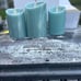OCEAN COLLECTION SET/3 LUMINARA FLAME LESS SEA GLASS 1(3.5X5) 1(3.5X7)1(3.5X9)