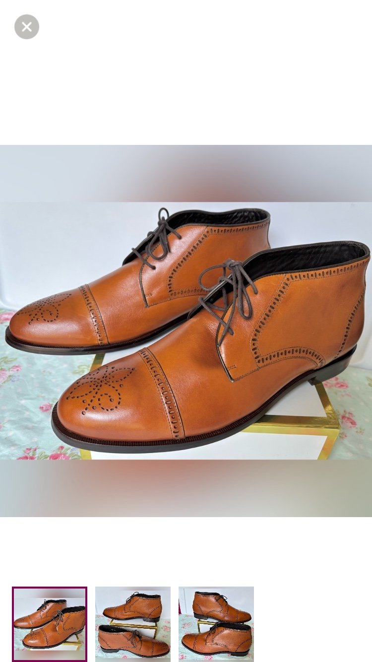 Marc Joseph Leather Wingtip MAC 007 Oxford Dress Shoe Walnut color Size 13 NWOB