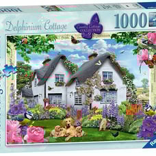 NEW Ravensburger Delphinium Cottage 1000 Pc Puzzle - RARE