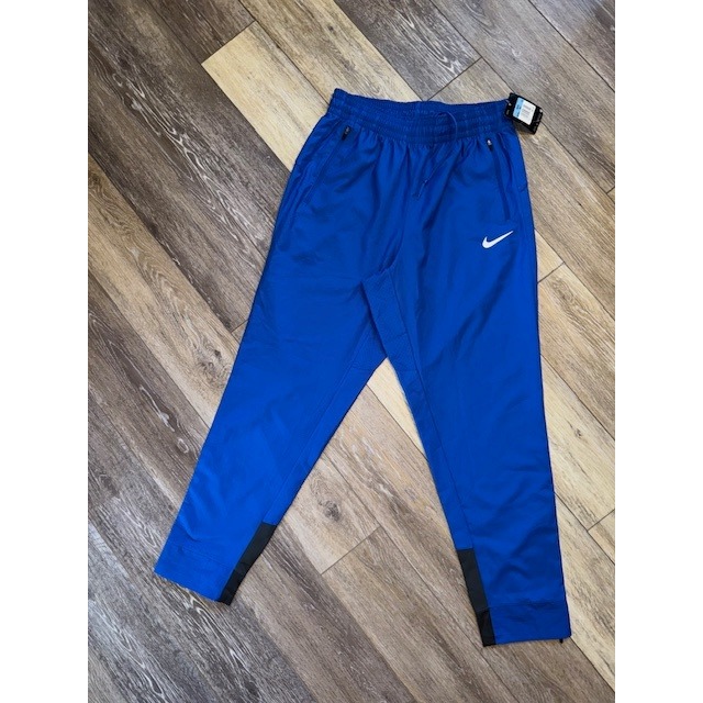 Nike Track Pants Zip Pockets Athletic Training Blue Black Mens Size