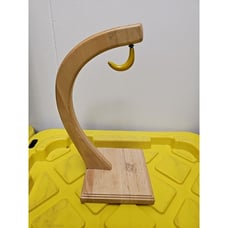 Kamenstein Banana Firm Fresh Holder Hanger with Banana Shaped Hook Light Wood