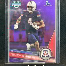 2023 1st Bowman U Chrome Tetairoa McMillan Purple /399 SSP Arizona NFL Rookie