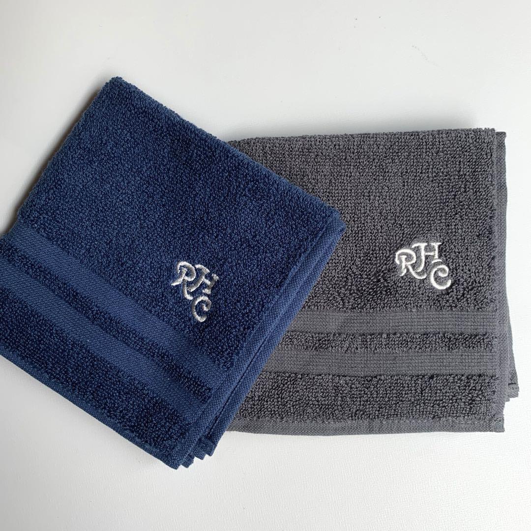 Ron Herman ☆ RHC ☆ Towel Handkerchief 【Gray & Navy】 2-Piece Set