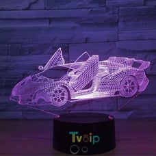 *Tvoip 7 Color Changing Night Lamp 3D Atmosphere Bulbing Light 3D Visual Illusio
