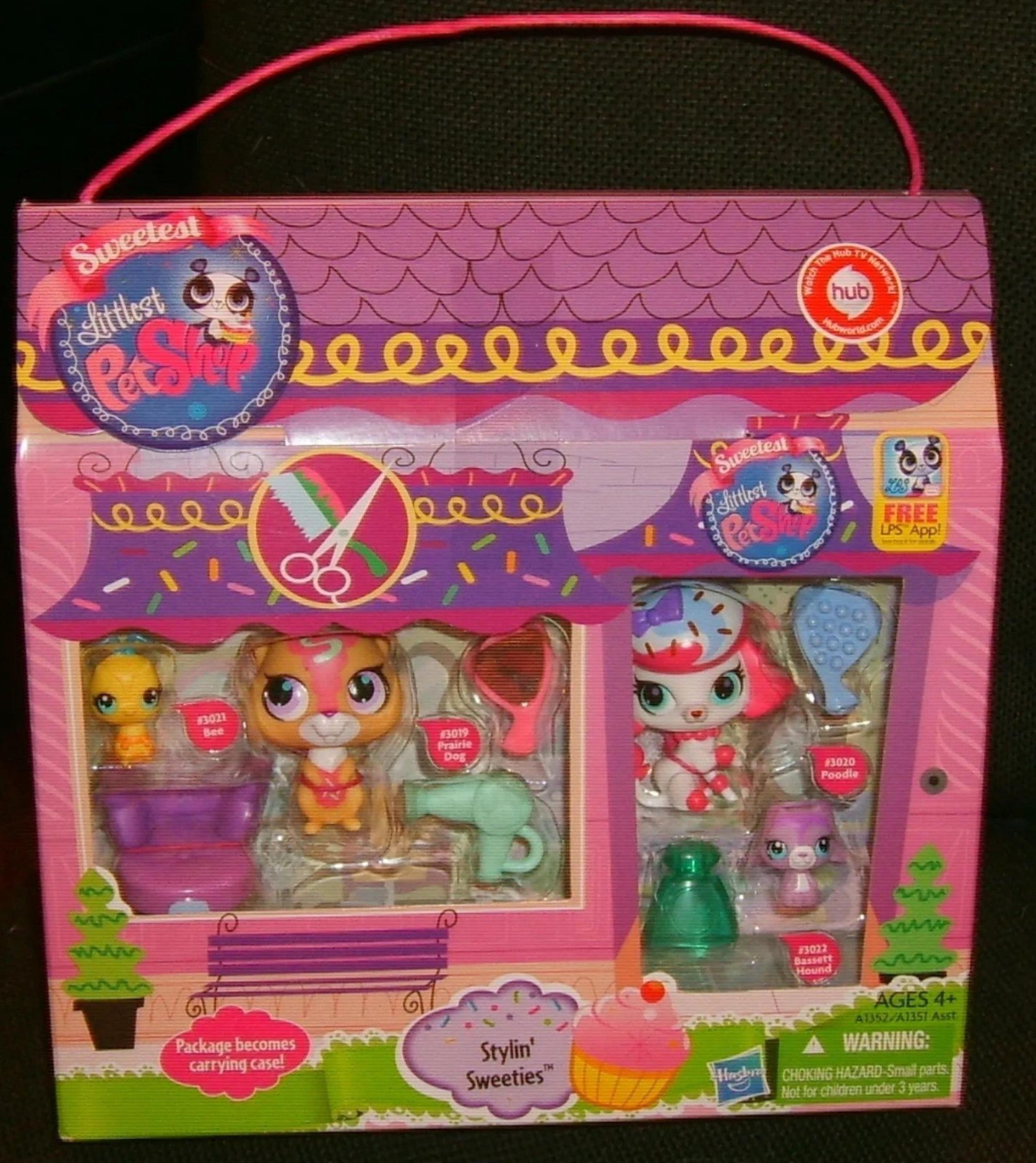 Sweetest Littlest Pet Shop Stylin' Sweeties RARE RETIRED PLAY SET