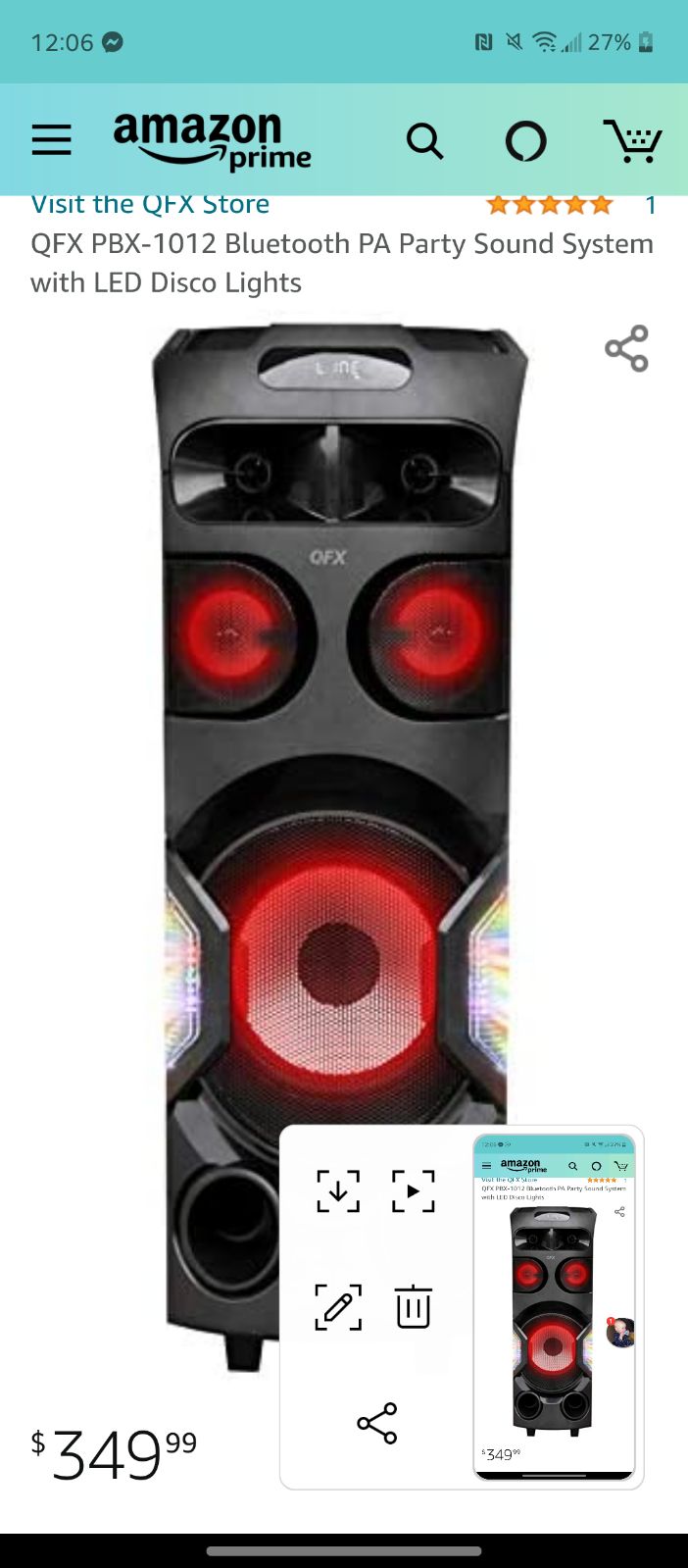 Bluetooth party speaker