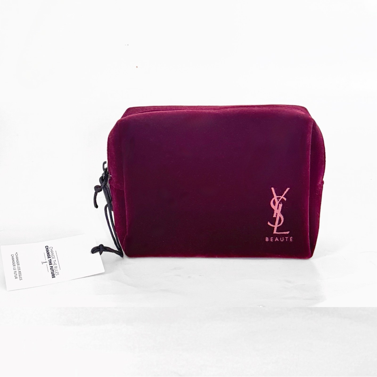 YSL velour pouch cosmetic bag