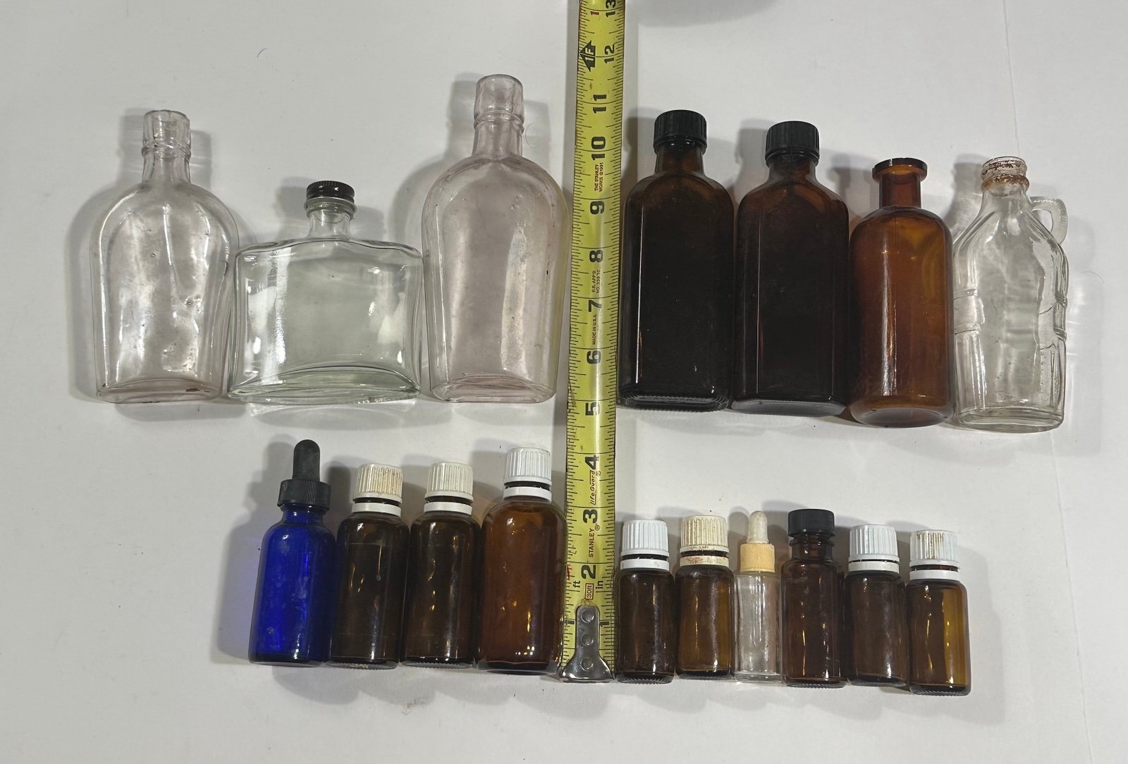 Vintage medicine bottle lot glassware
