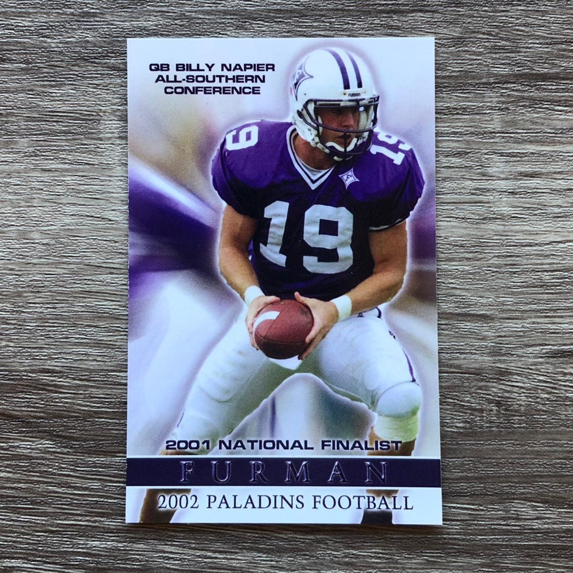 Billy Napier 2001 Furman Pocket Schedule Rookie Card Florida Gators Head Coach