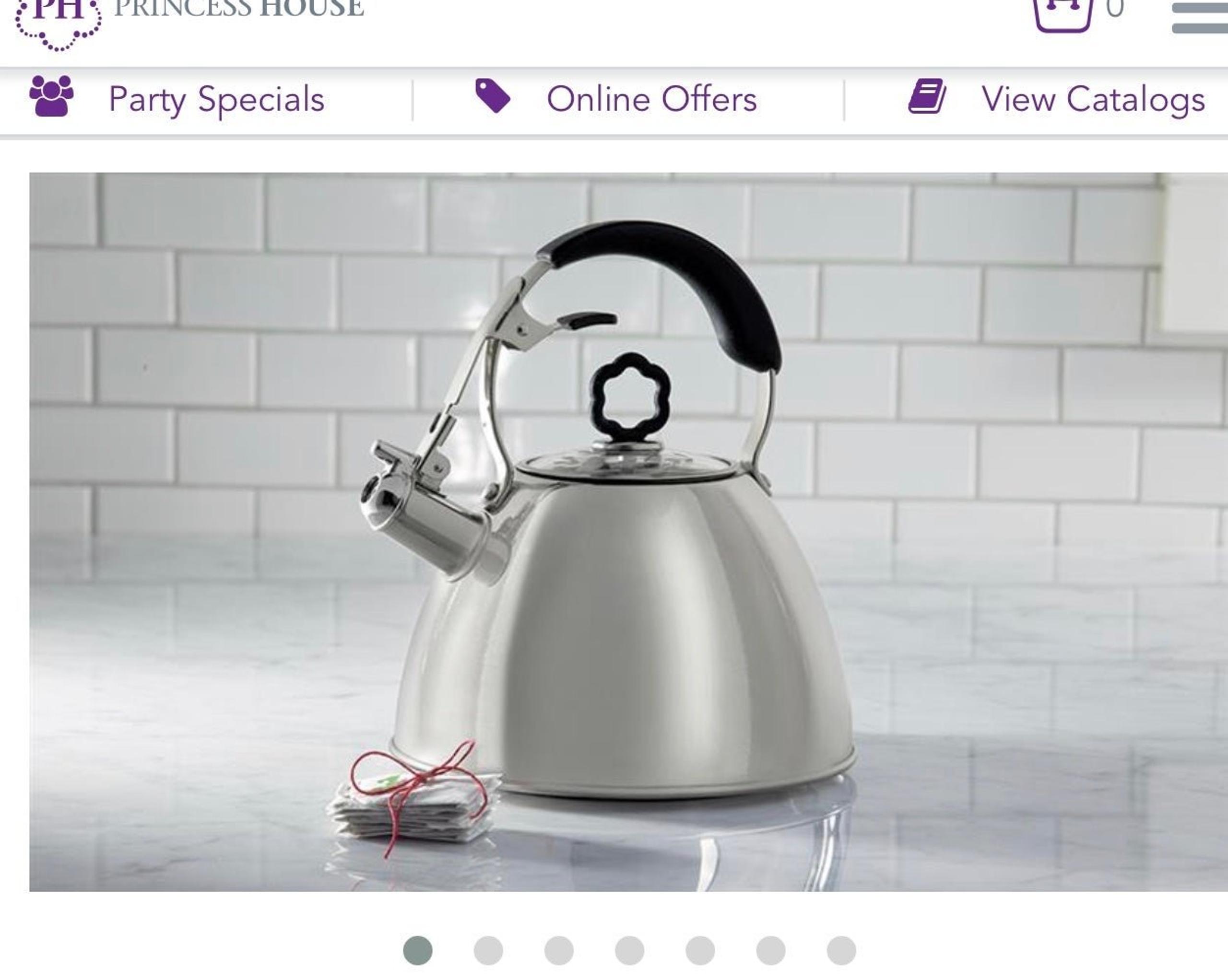 Princess Heritage Stainless Steel whistling Kettle