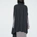 NWT Zara Woman Wool Blend Cape Coat Sweater Gray Black Size M Medium