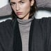 NWT Zara Woman Wool Blend Cape Coat Sweater Gray Black Size M Medium