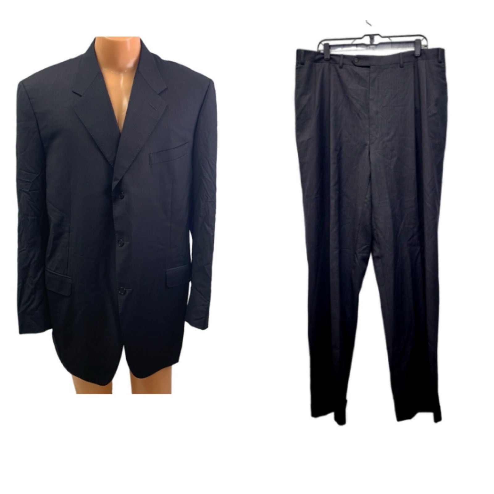 Canali Rochester Big & Tall Mens XL Wool 3-Button Suit Jacket w Matching Pants