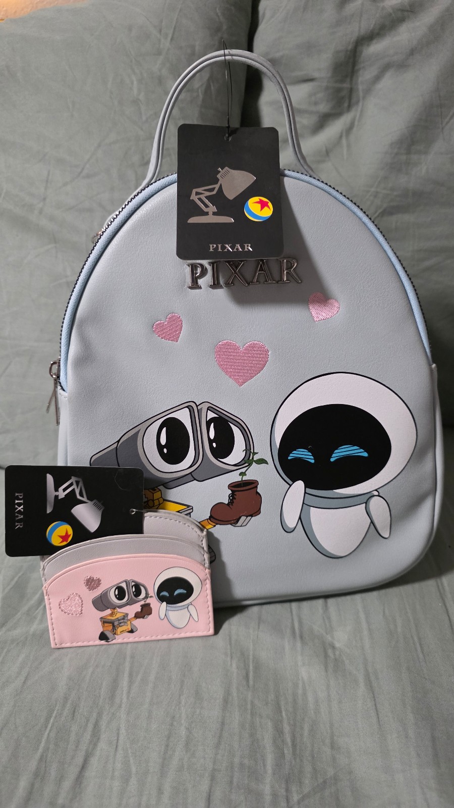 Disney Pixar WALL-E Chibi WALL-E & EVE Mini Backpack and Card Holder