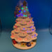 Vintage Avon Christmas Tree Fiber Optic Porcelain Musical 10”Music Does Not Work