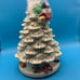 Vintage Avon Christmas Tree Fiber Optic Porcelain Musical 10”Music Does Not Work