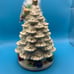 Vintage Avon Christmas Tree Fiber Optic Porcelain Musical 10”Music Does Not Work