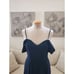 SEQUIN HEARTS | Cold Shoulder Lace-Up Back Chiffon Gown - [Size 9, Blue]