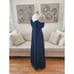 SEQUIN HEARTS | Cold Shoulder Lace-Up Back Chiffon Gown - [Size 9, Blue]