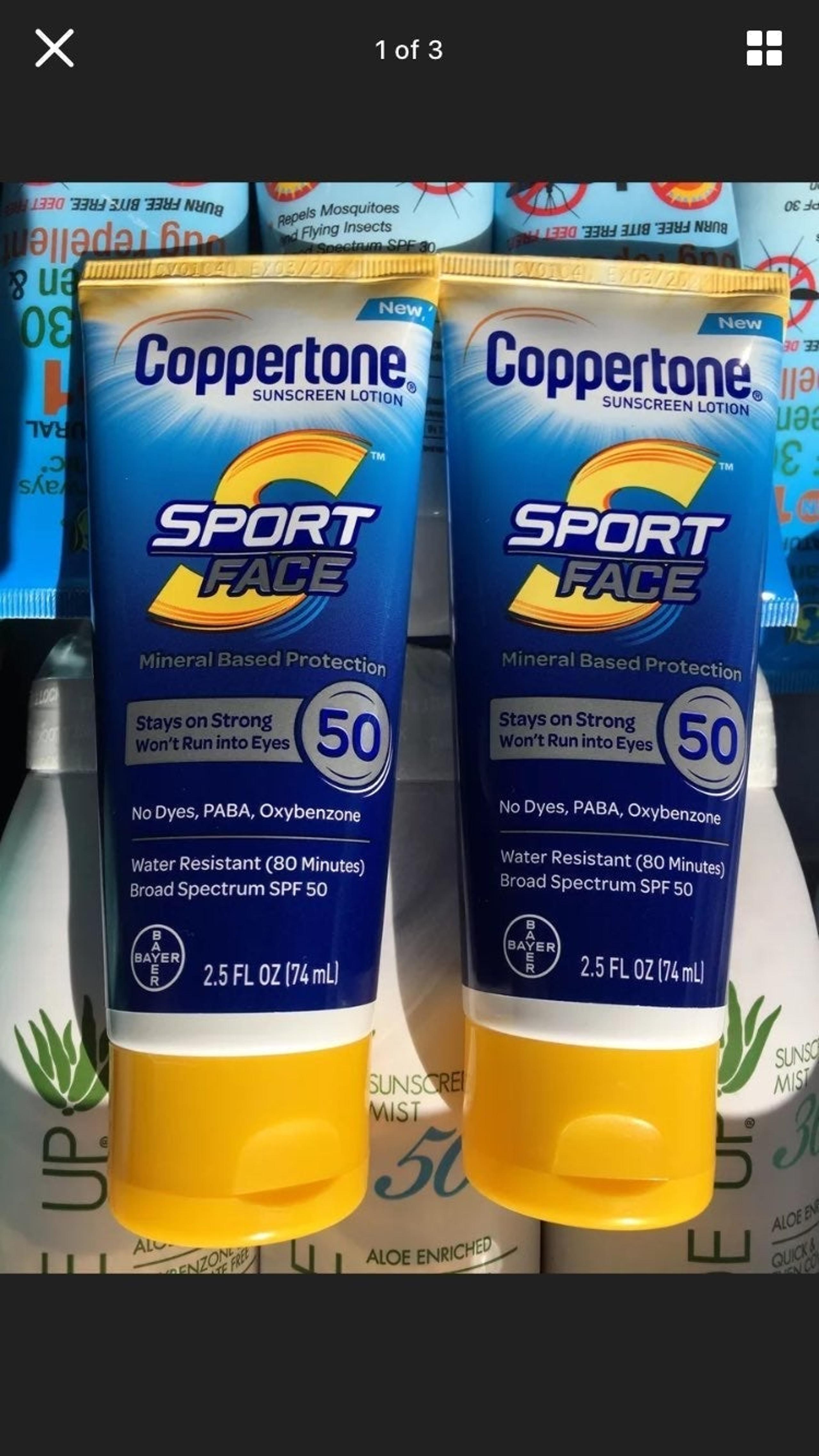 Coppertone suntan lotion