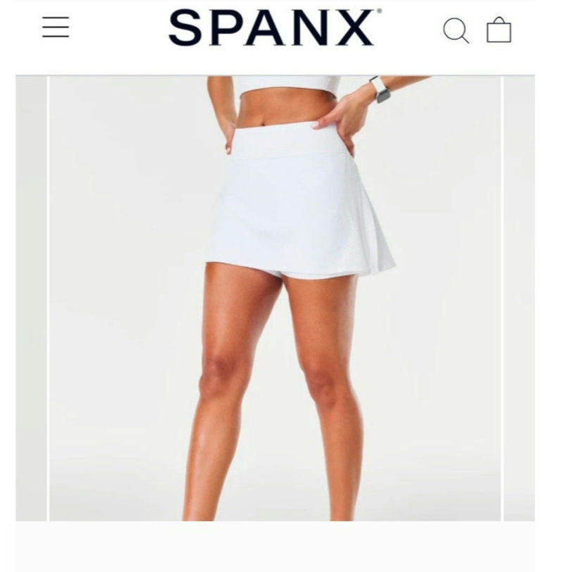 Spanx Get Movin White Skort Size M