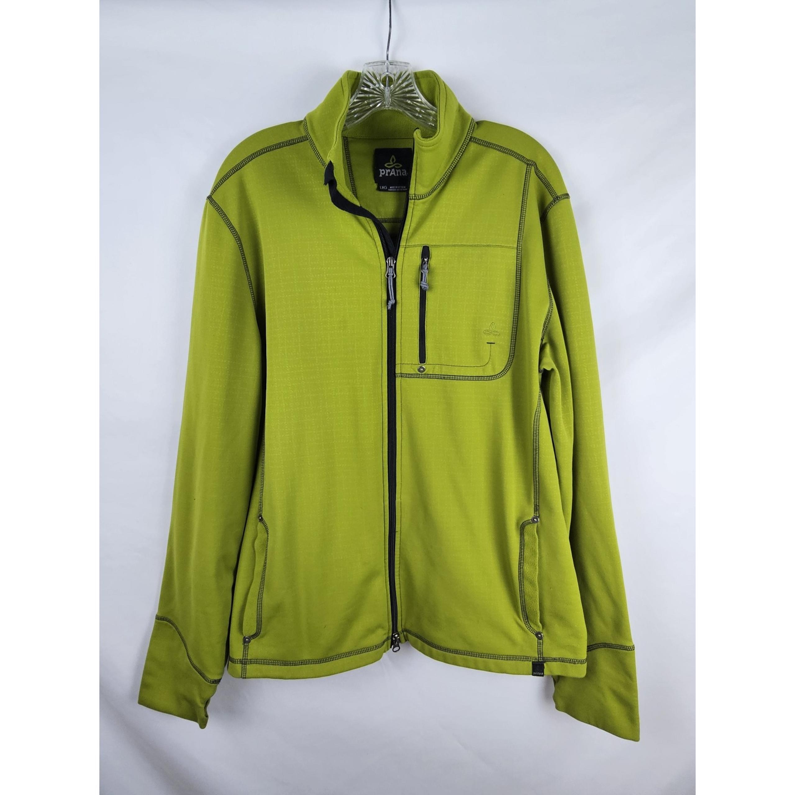 Prana Breathe Scruba Full Zip Green Activewear Jacket Women's Lg