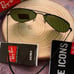 Ray-Ban 3025 Green Aviator Sunglasses 58mm-5