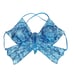 Vintage Aqua Blue Sequin Butterfly Halter Top One Size Y2K Festival Fairy Core
