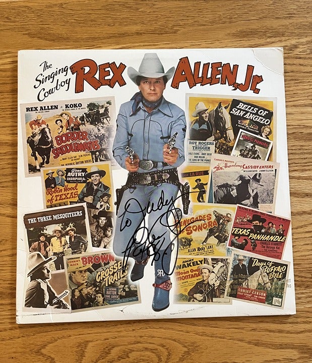 SIGNED Rex Allen Jr. The Singing Cowboy Album Vinyl Record LP