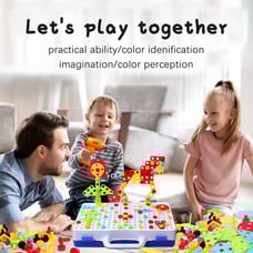 237 Pieces Creative Toy Drill Puzzle Set, STEM Learning Educational Toys