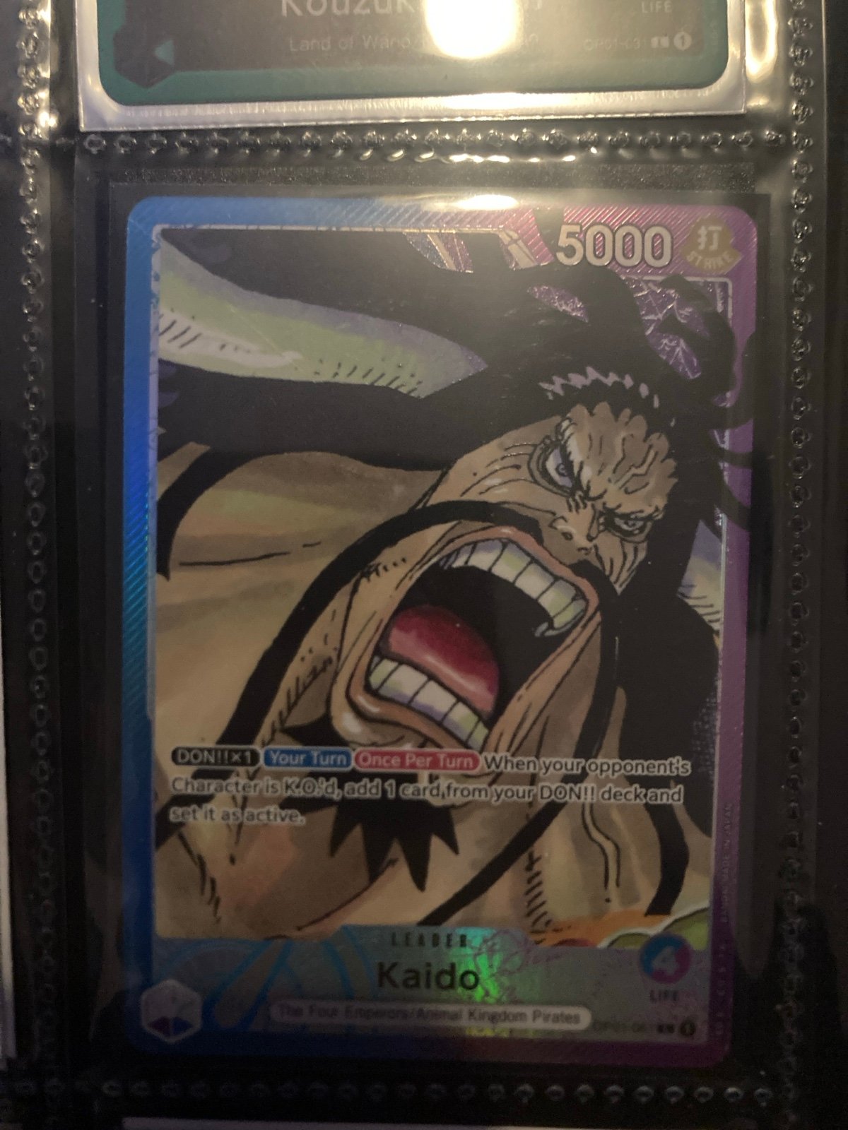 one piece tcg pre errata op01 Kaido alt art