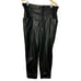 Madewell Vegan Leather Pull-On Paperbag Pants Black Relaxed Fit Women's 16 New