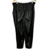 Madewell Vegan Leather Pull-On Paperbag Pants Black Relaxed Fit Women's 16 New