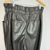 Madewell Vegan Leather Pull-On Paperbag Pants Black Relaxed Fit Women's 16 New