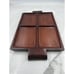 Divided Mahogany Wood Serving Tray Hors D'Oeuvres Rectangle Made Haiti
