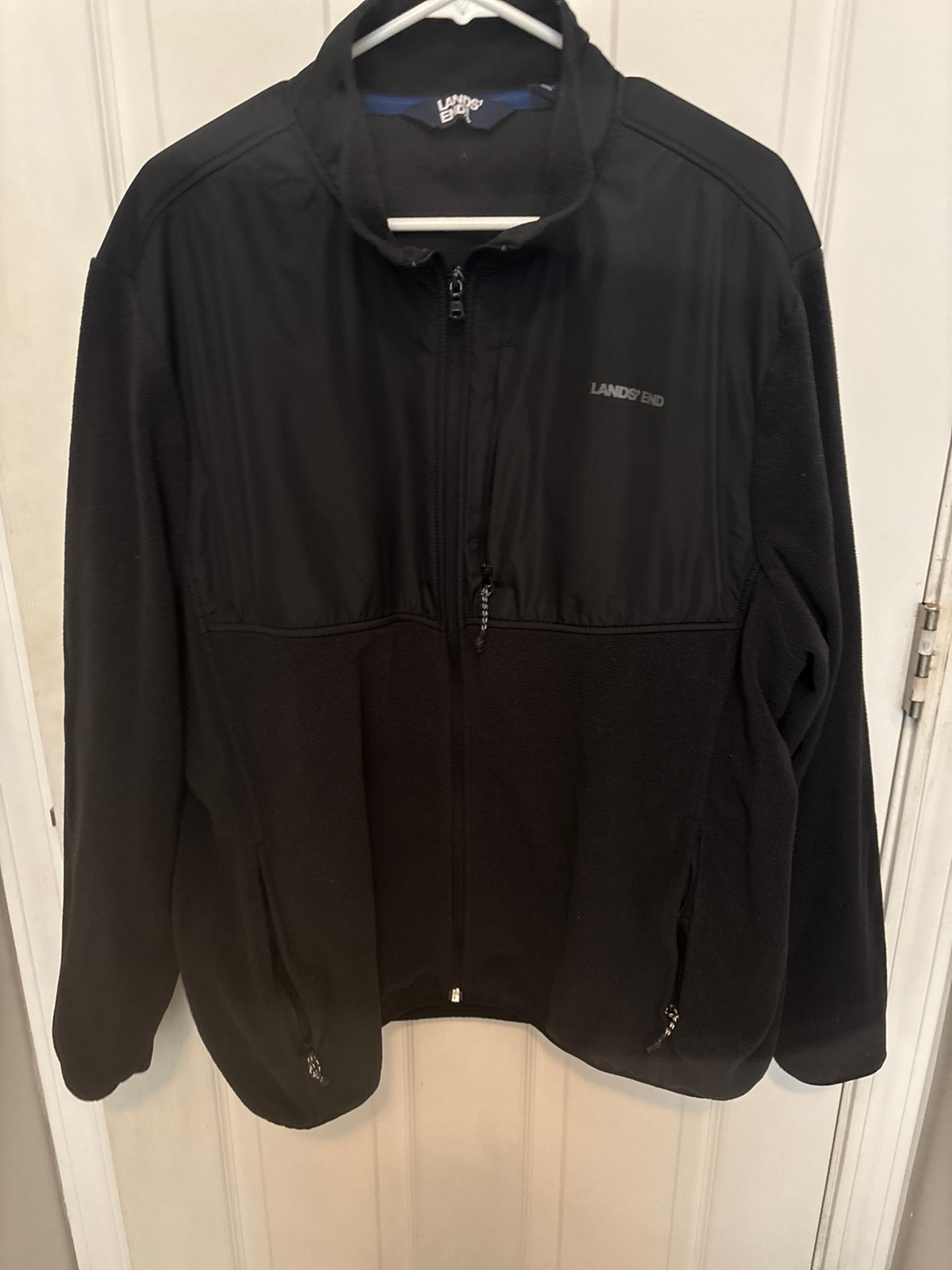 Men’s Lands End fleece zip up jacket size 2XL