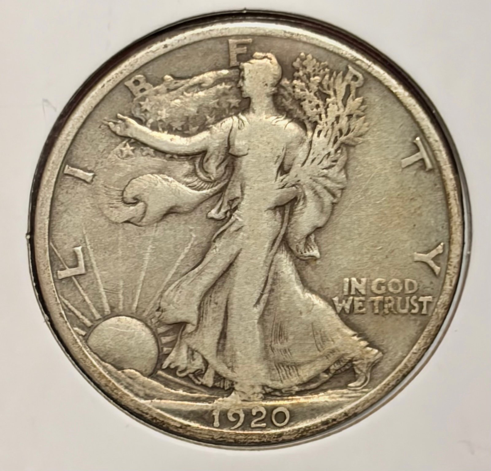 1920 D Walking Liberty Half Dollar F+