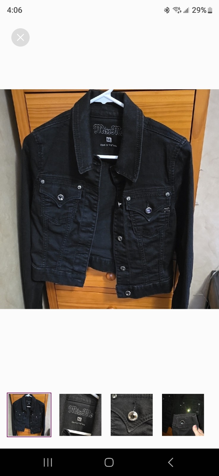 MISS ME Black Denim Jacket