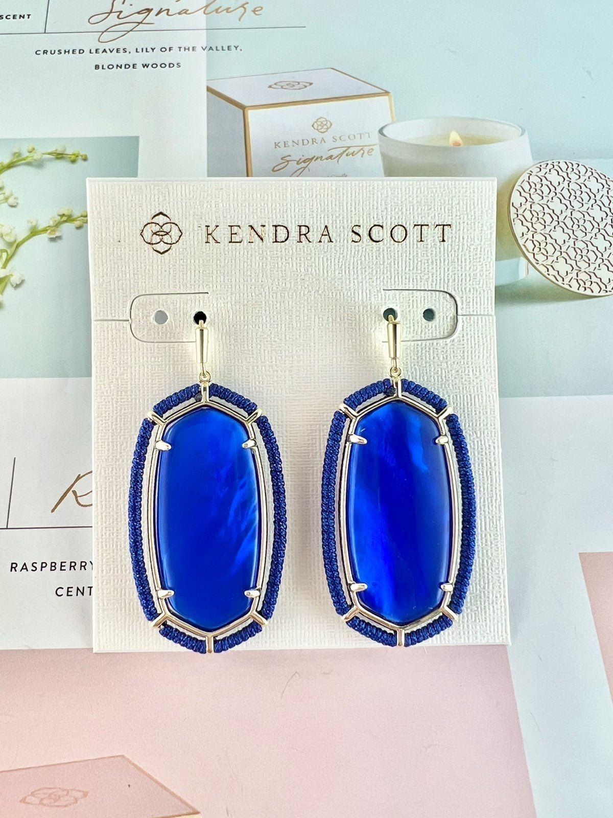 Kendra Scott Threaded Elle blue earrings
